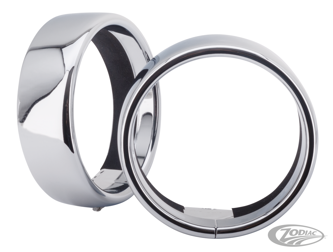 Chrome Extended spotlight trim rings For Harley-Davidson