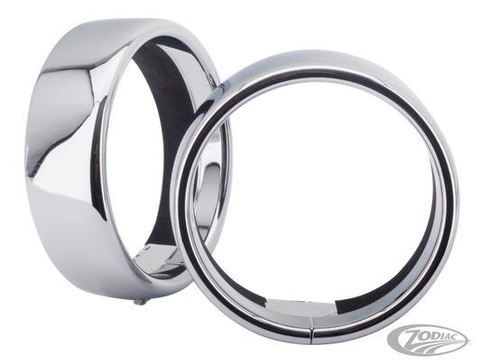 Chrome Extended spotlight trim rings For Harley-Davidson