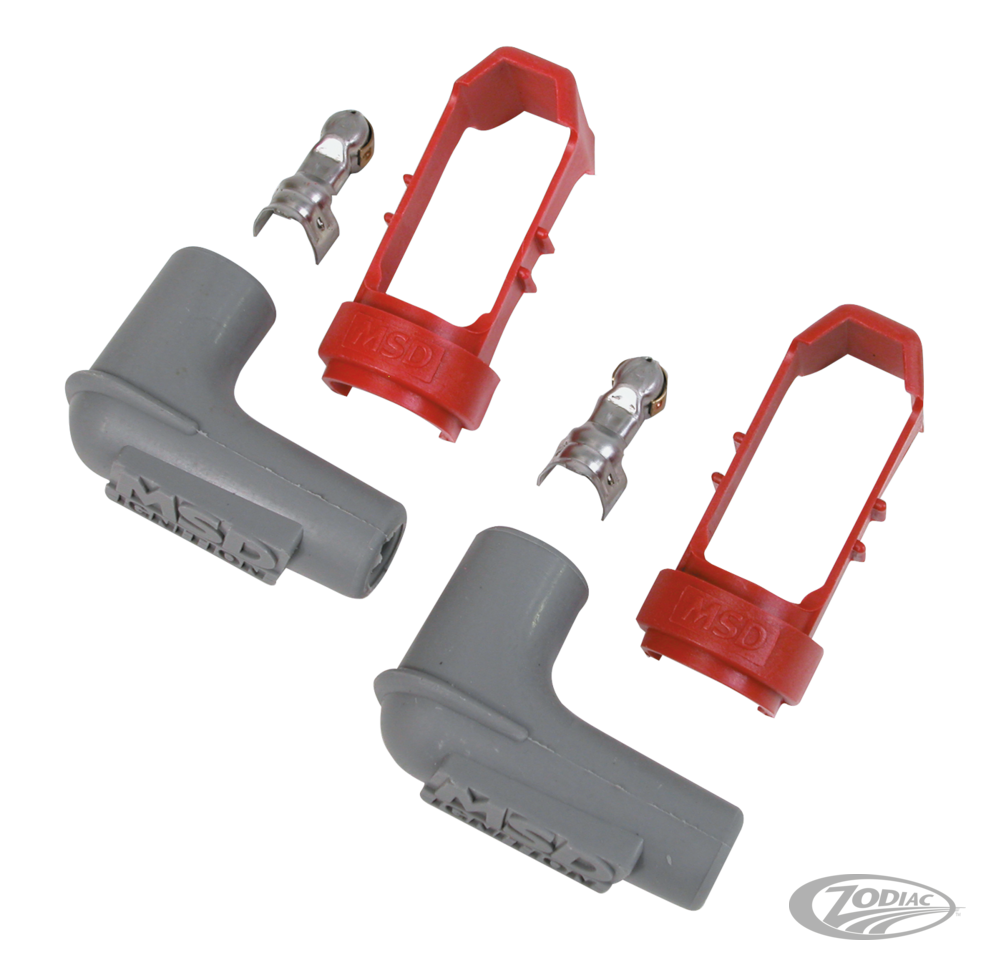MSD spark plug boot retainers, pair For Harley-Davidson