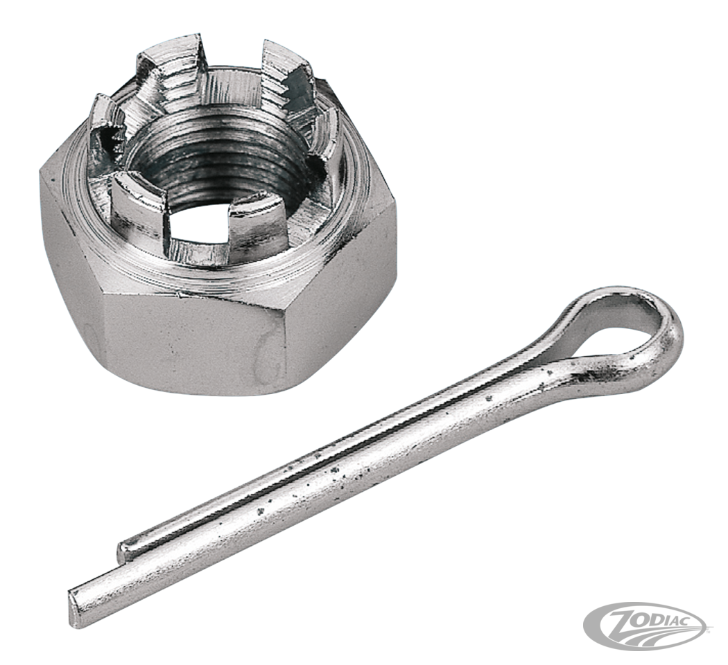 GZP Chrome 5/8-18 castle nut rear axle 8 For Harley-Davidson