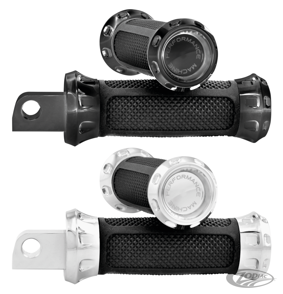 PM OVERDRIVE FOOT PEG SET black For Harley-Davidson