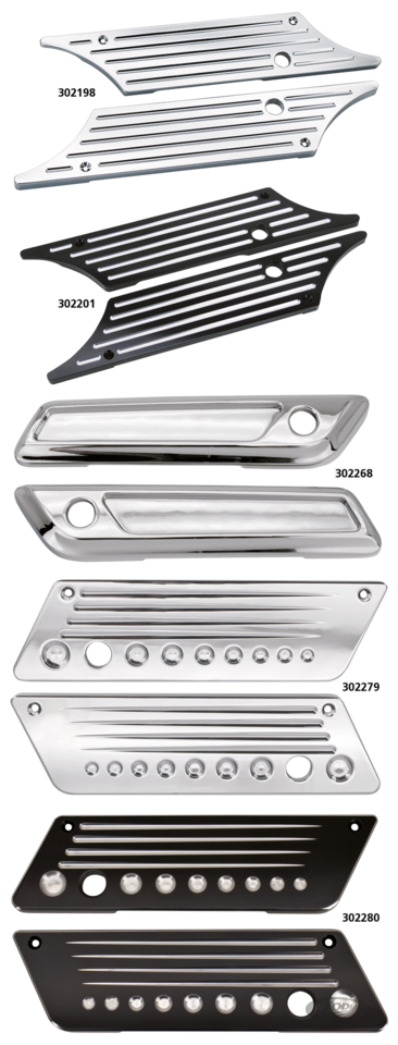 GZP Chr billet latch covers FLH/T93-13 For Harley-Davidson