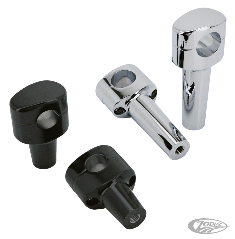 GZP Chrome 3" riser set for 1" handlebar For Harley-Davidson