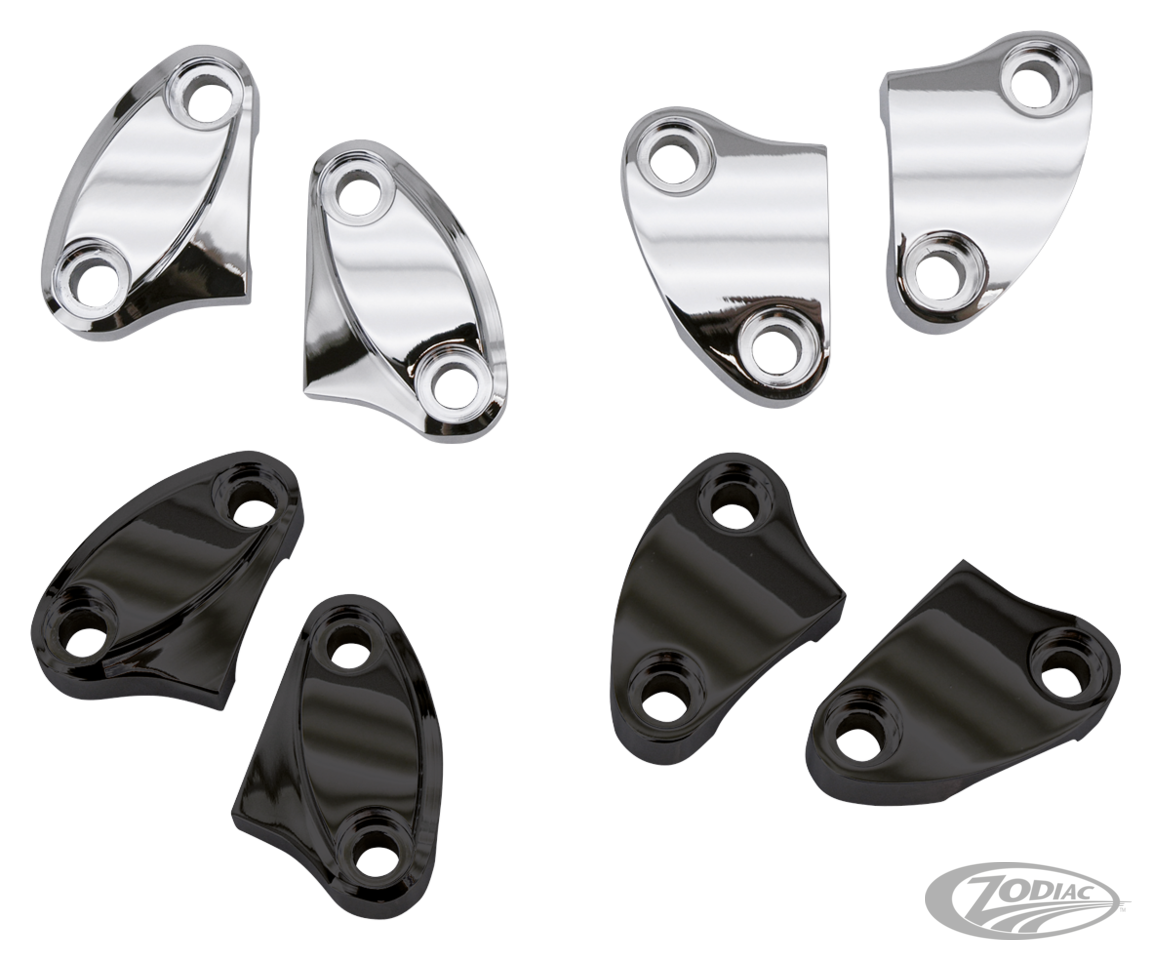 GZP Chrome grooved early style riser cla For Harley-Davidson