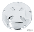 GZP Chr alu maltese cross derby cover 5h For Harley-Davidson