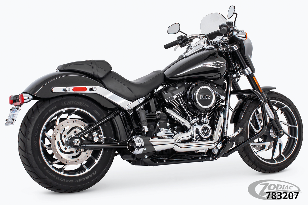 US OUTLAW LOW 2-1 COMBO CH ST18-UP For Harley-Davidson