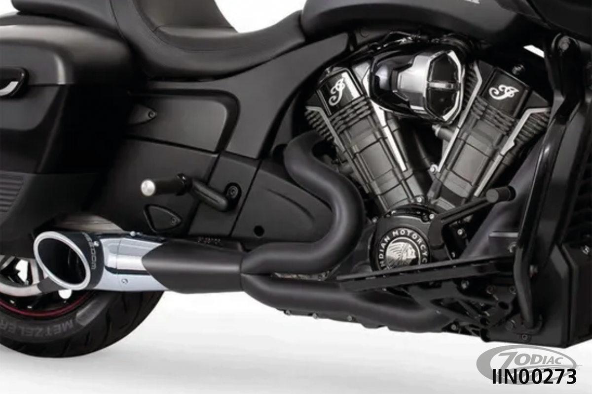 TURNOUT 2-1 W/SLASH COMBO BK CHLNGR20 For Harley-Davidson