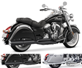 BK/CH 2-1 W/4.5" STRGHT Chief14-up For Harley-Davidson