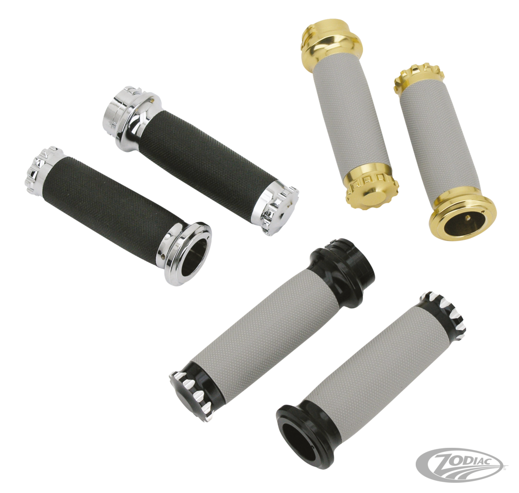 GZP Chrome 4-Cross T-II Grip set For Harley-Davidson