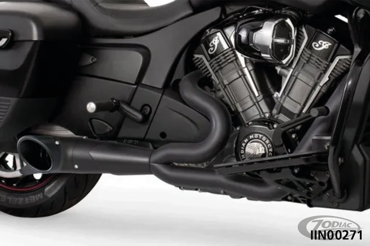 TURNOUT 2-1 W/SLASH PITCH BK CHLNGR20 For Harley-Davidson