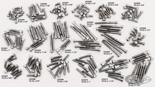 Ass. tray chrome allen head screws (180) For Harley-Davidson