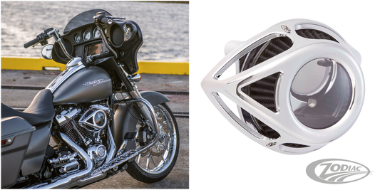 Clear Tear Air Cleaner, Chrome ME17-UP For Harley-Davidson