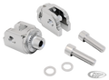 Chrome driver footrest adapters ST18-up For Harley-Davidson