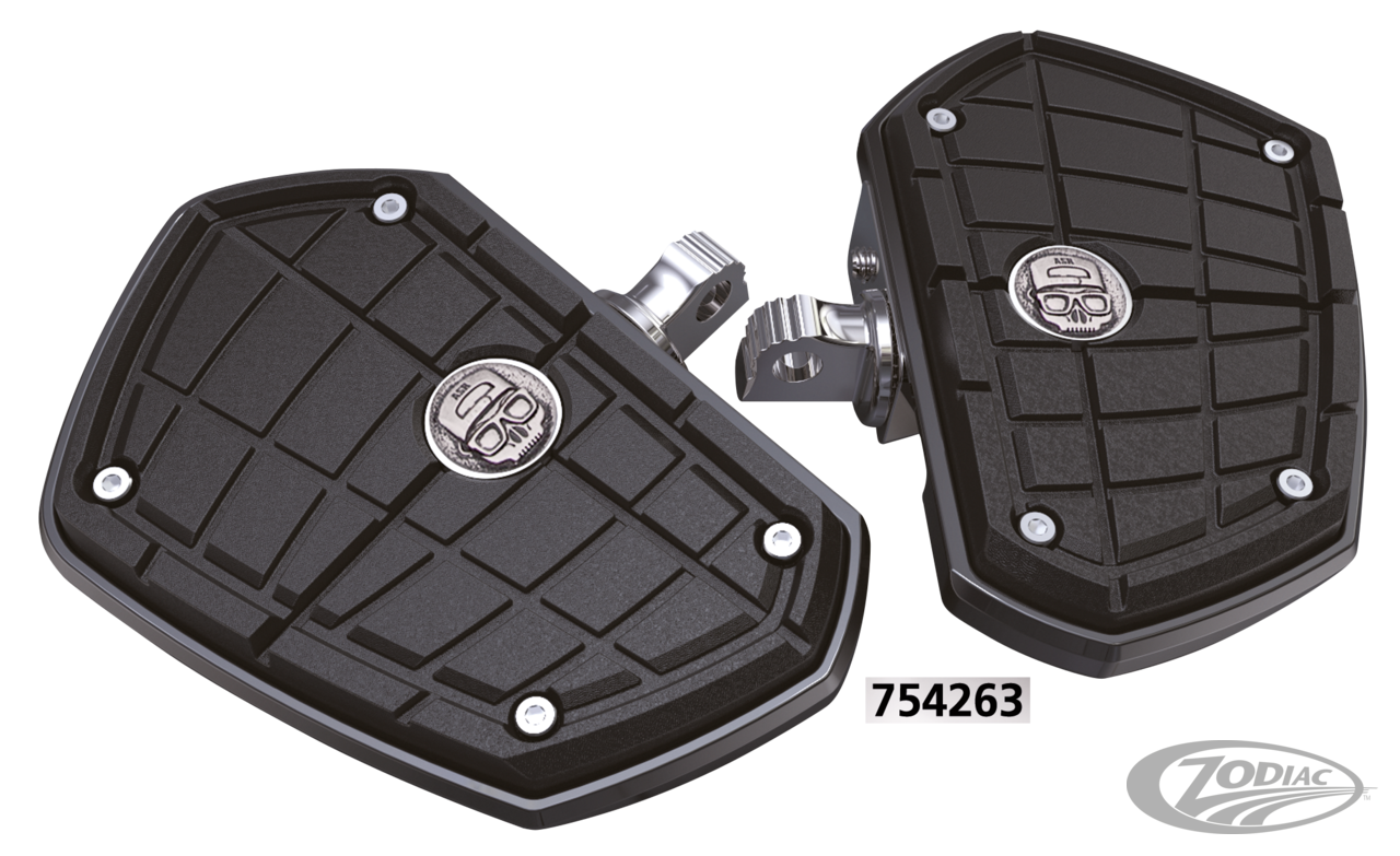 Ciro ASR floorboards Black For Harley-Davidson