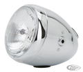 Black Vintage sidemount headlight 5.75" For Harley-Davidson