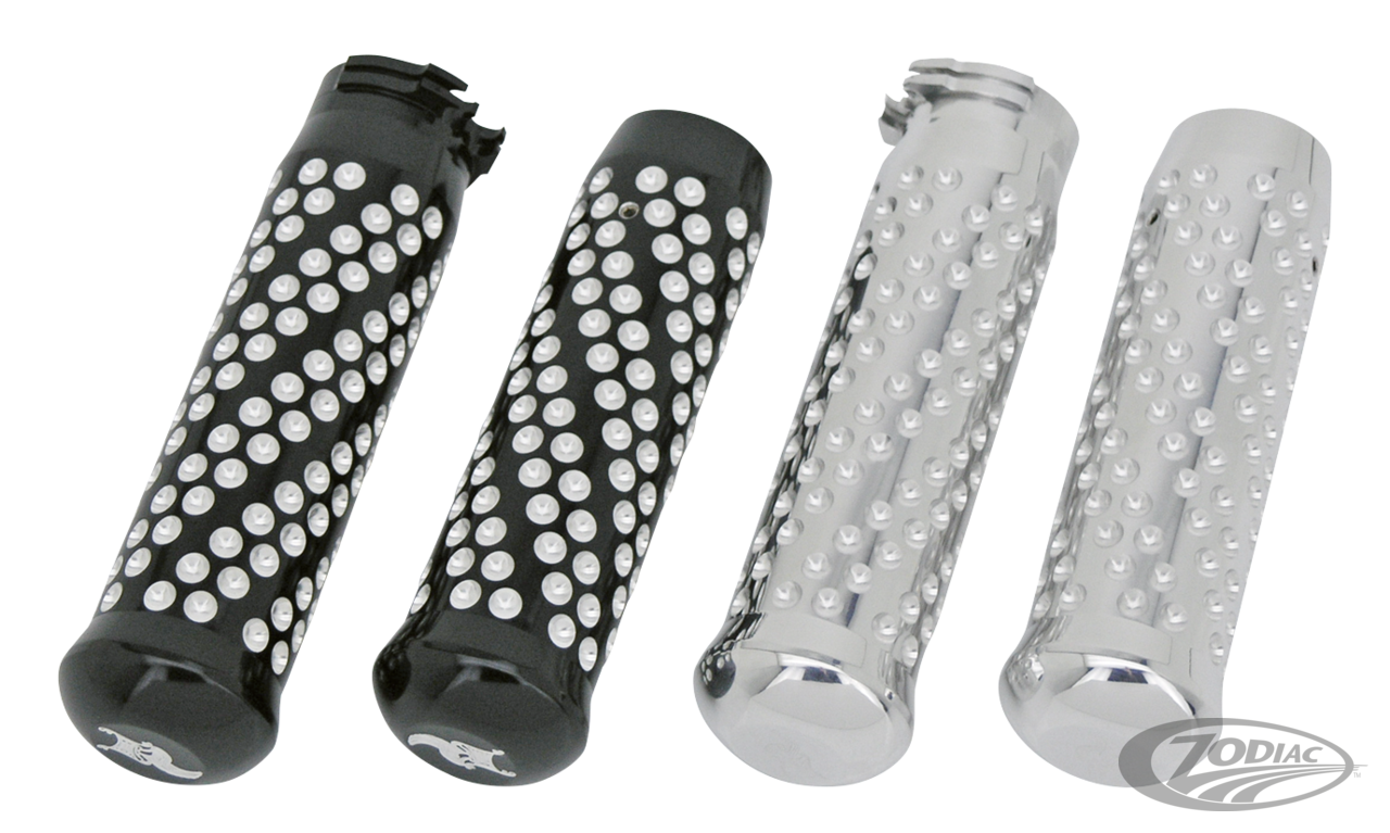 Spiral grips Polished For Harley-Davidson
