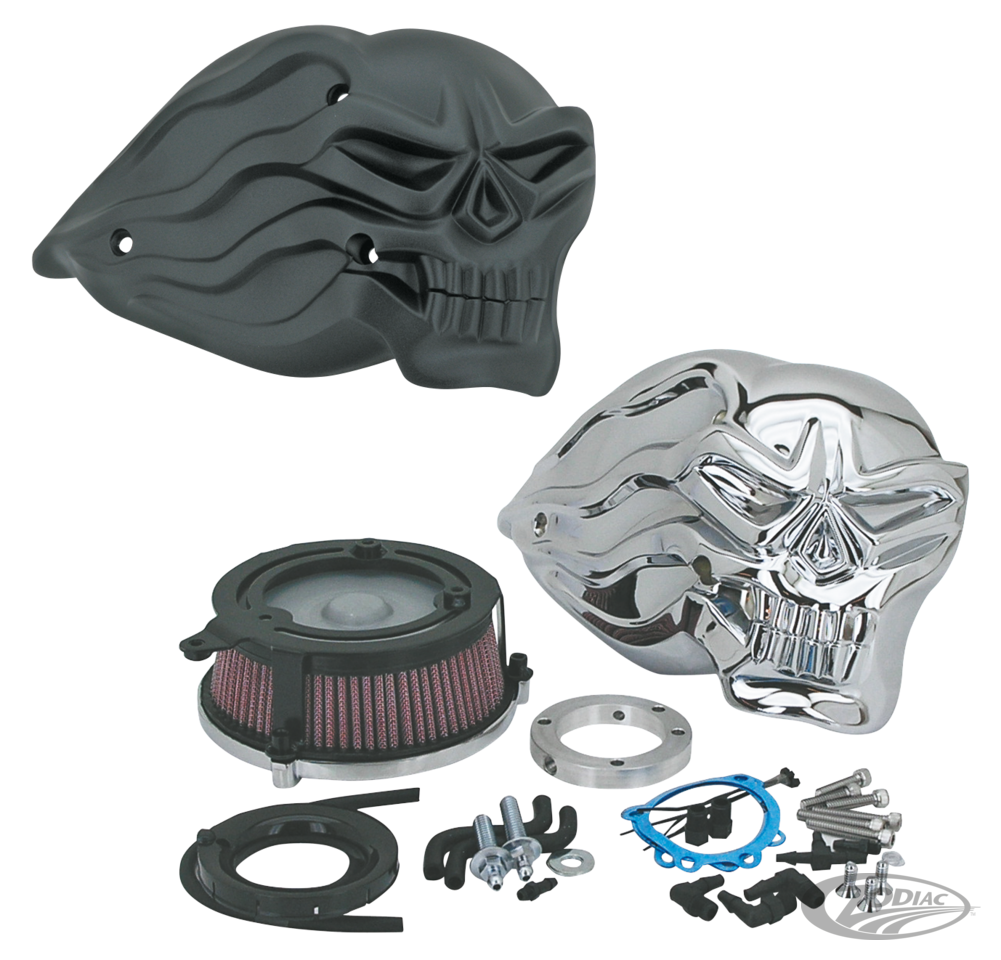 GZP Chr Flying Skull Aircleaner kit XL96 For Harley-Davidson