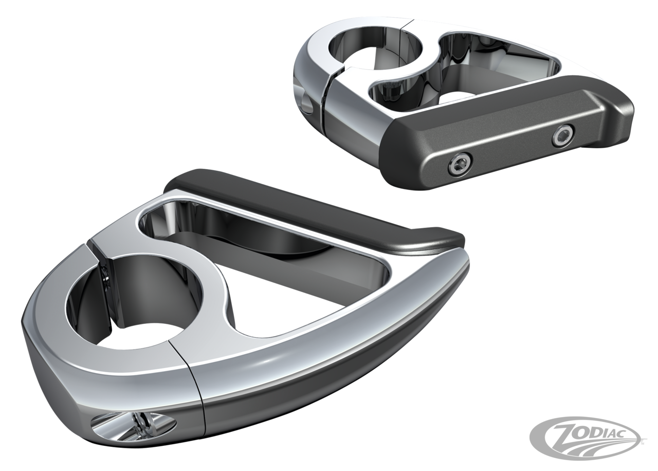 Chrome engine guard toe rests For Harley-Davidson