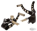 FWD CTRLS BLK & BRASS GEMS F*ST00-17 For Harley-Davidson