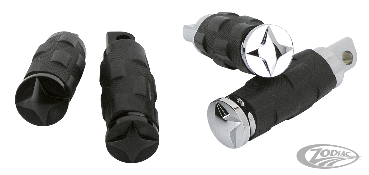 GZP Chrome Lone-Star peg set For Harley-Davidson