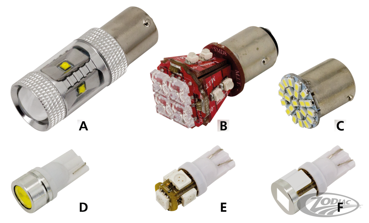 GZP Synapse 6LED white 1156 single bulb For Harley-Davidson