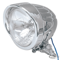 GZP Chrome 4-1/2" Spotlight w/4" long bo For Harley-Davidson