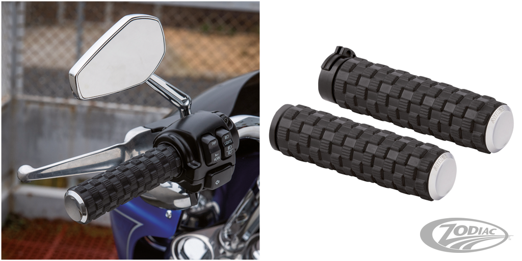 AirTrax Grips, Chrome cable For Harley-Davidson