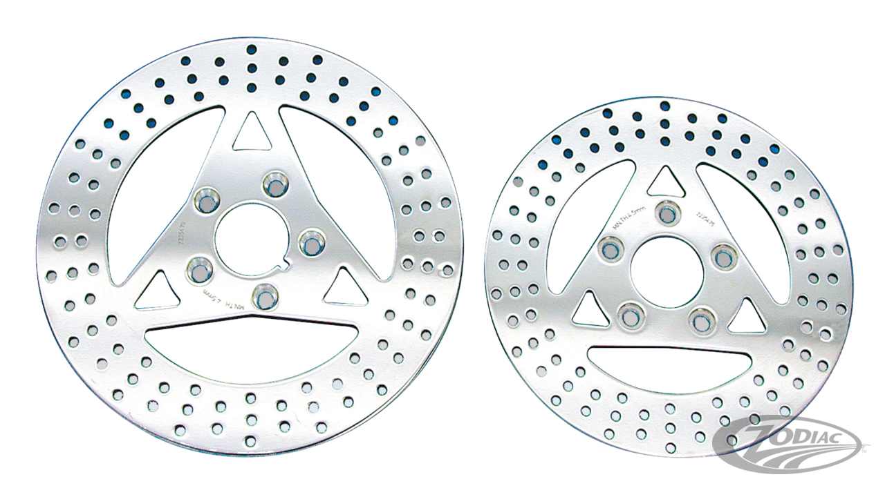 Polished Stainless Steel 10" brake disc For Harley-Davidson