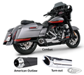 COMBAT 2-1 SHORTY CHR/CHR FLH/T17-UP For Harley-Davidson