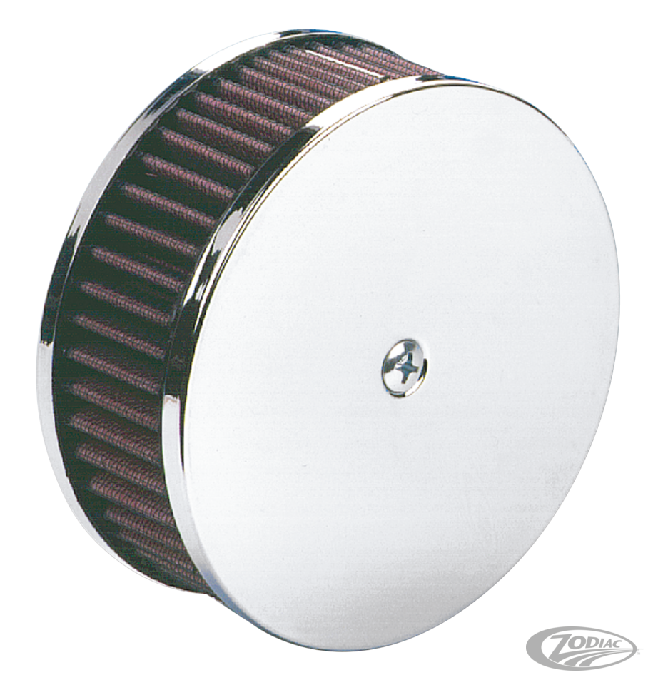 K&N Air cleaner 5" dia. Open round style For Harley-Davidson