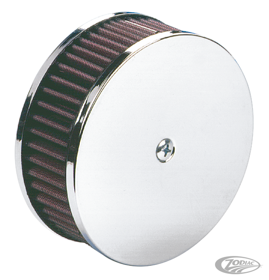 K&N Air cleaner 5" dia. Open round style For Harley-Davidson