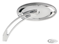 ALT. OVAL STEPPED MIRROR, RADIAL STEM For Harley-Davidson