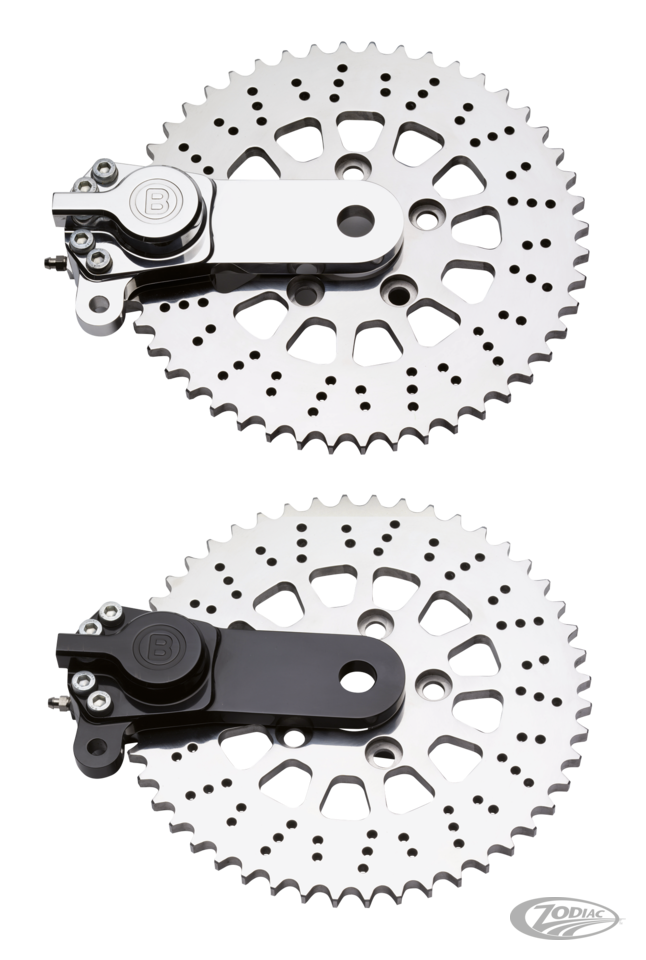 Harrison sprocketbrake polished L/H 2"I For Harley-Davidson