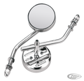 GZP Round mirror solid stem RH or LH For Harley-Davidson