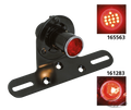 GZP Classic 1" black round taillight w/l For Harley-Davidson