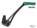DMND BRAKE ARM BLK+GREEN PEG FLH/T14-UP For Harley-Davidson