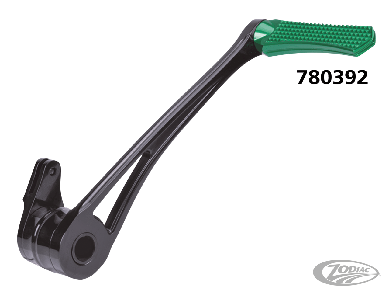 DMND BRAKE ARM BLK+GREEN PEG FLH/T14-UP For Harley-Davidson