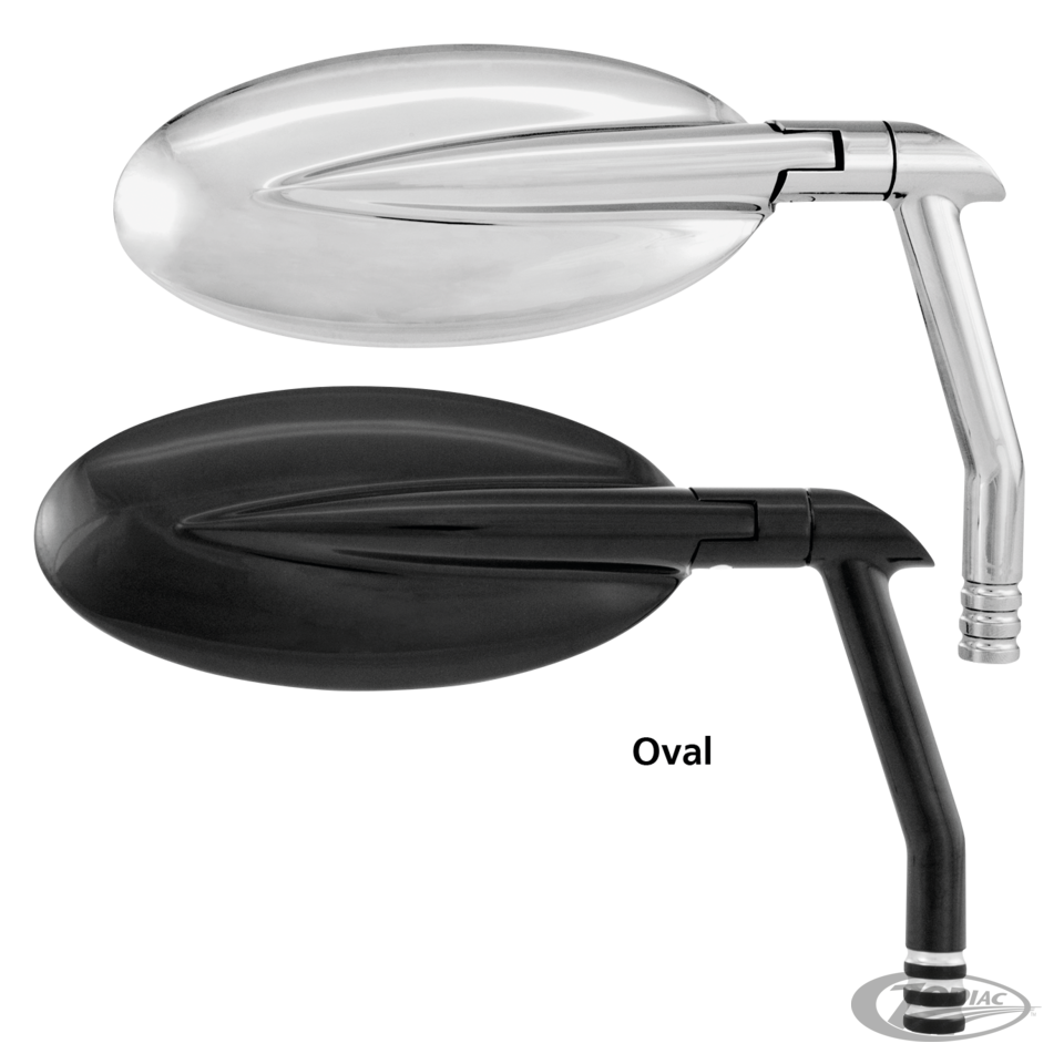 PM Vision Oval mirror Chrome For Harley-Davidson