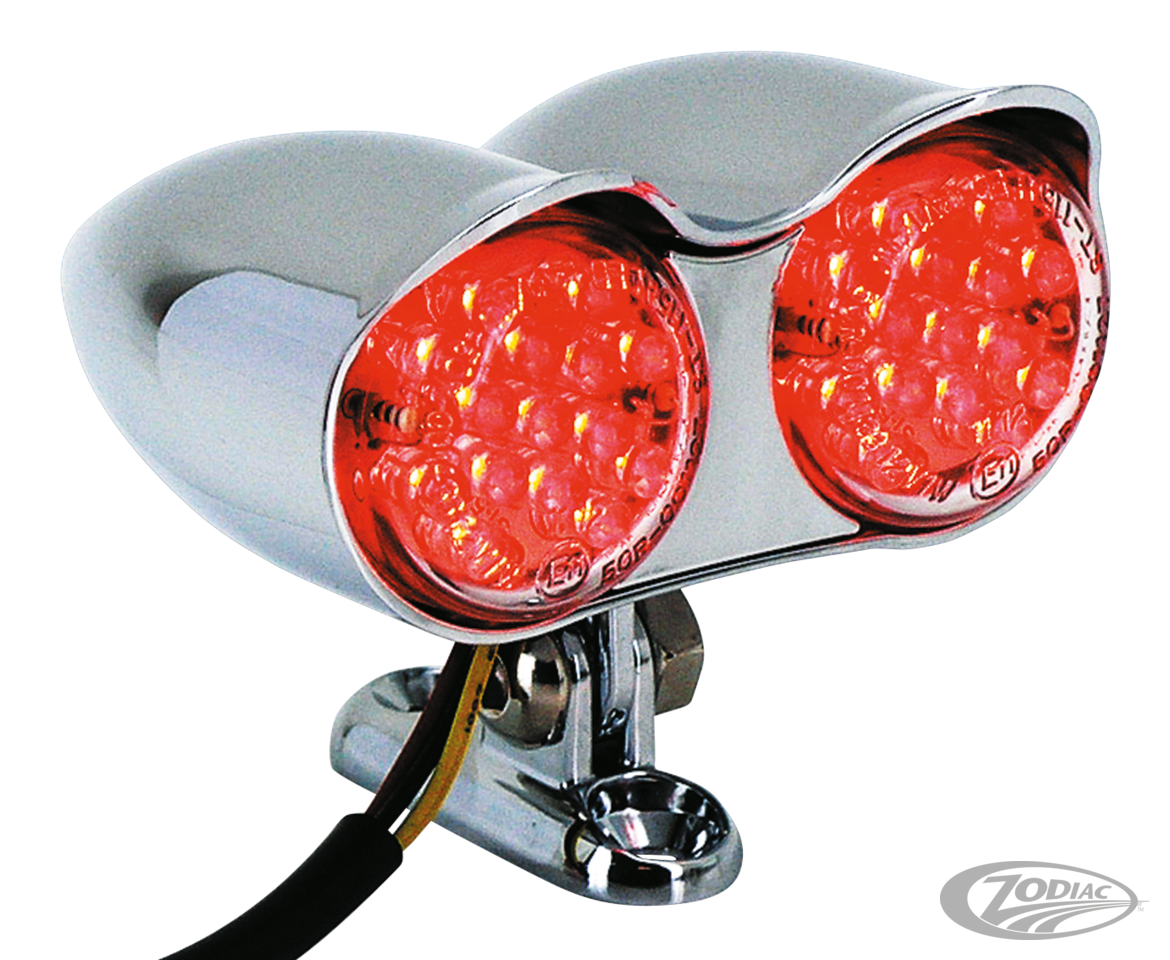 GZP Hi Glide Dual red light clear lens E For Harley-Davidson