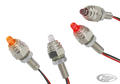 GZP Pair red LED M6 stud lights For Harley-Davidson