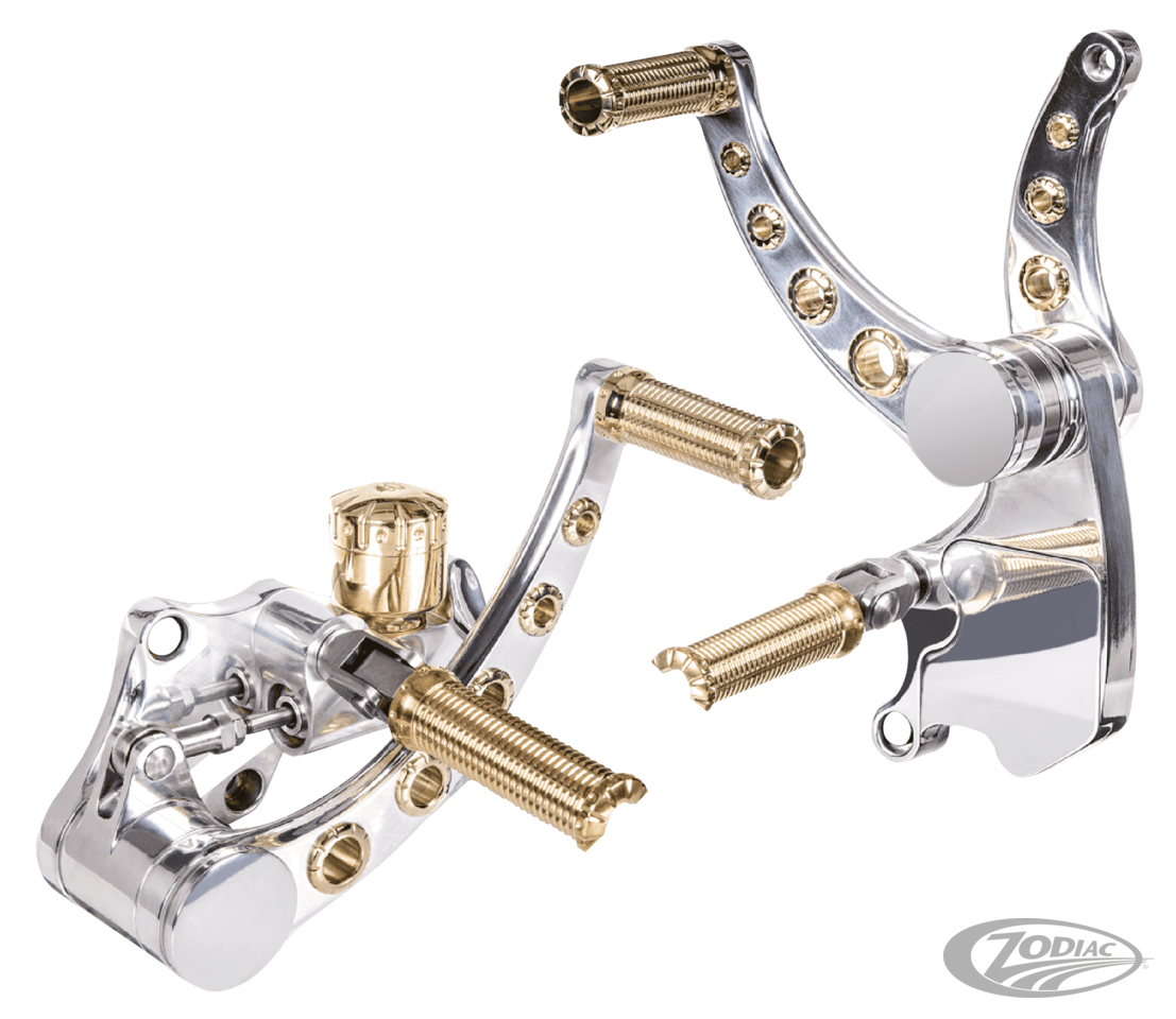 FWD CTRL POLISH & BRASS GEMS F*ST00-17 For Harley-Davidson