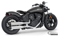 Freedom Liberty mufflrs chr/blk Scout14 For Harley-Davidson