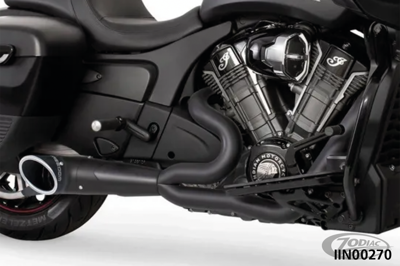 TURNOUT 2-1 W/SLSH BK/SCLPTD BK CHLNGR20 For Harley-Davidson