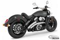 RADICAL X-O STAR CH/SCLP BK SCOUT14-up For Harley-Davidson