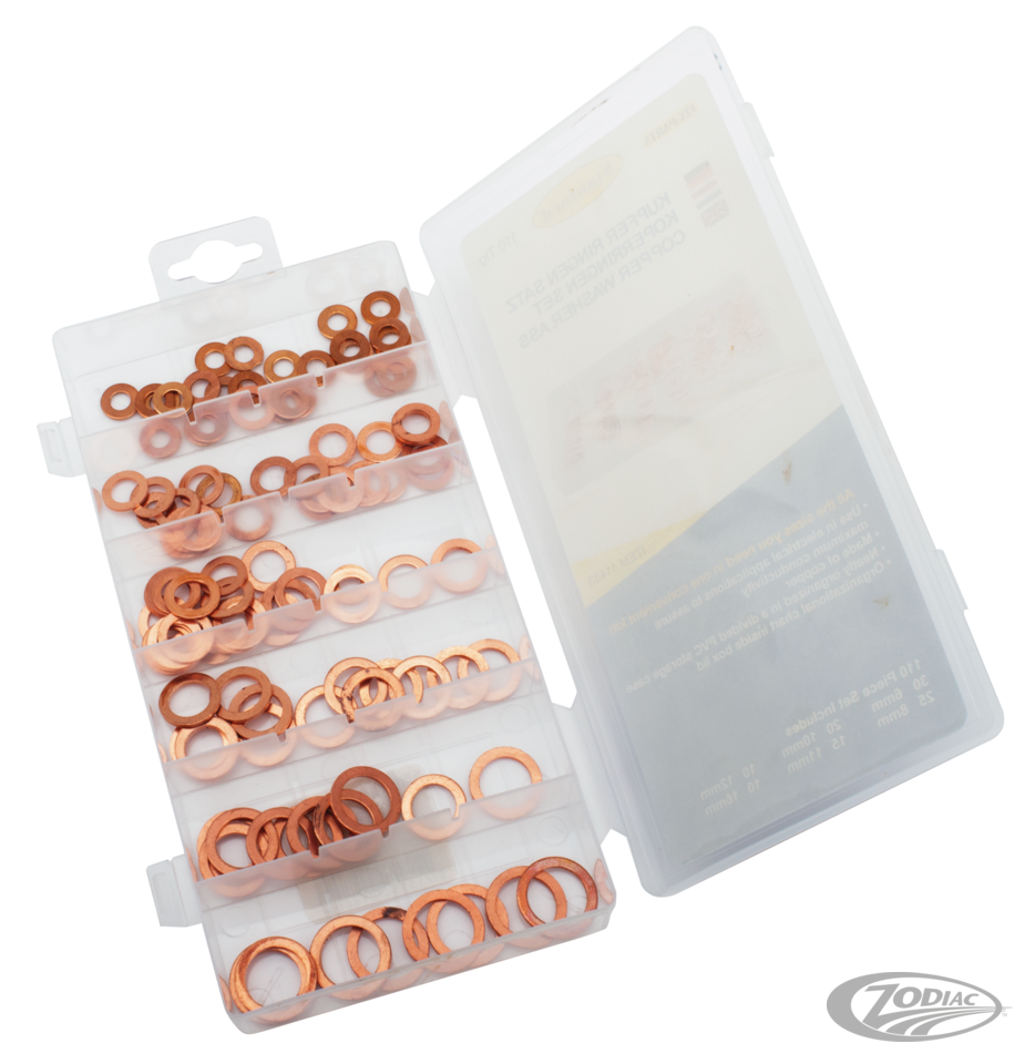 110pc Copper ring assortment box For Harley-Davidson