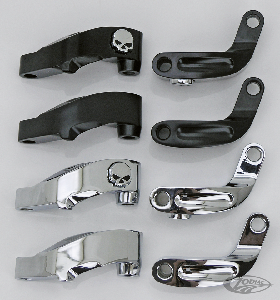 GZP Prime mirror extension kit chrome For Harley-Davidson