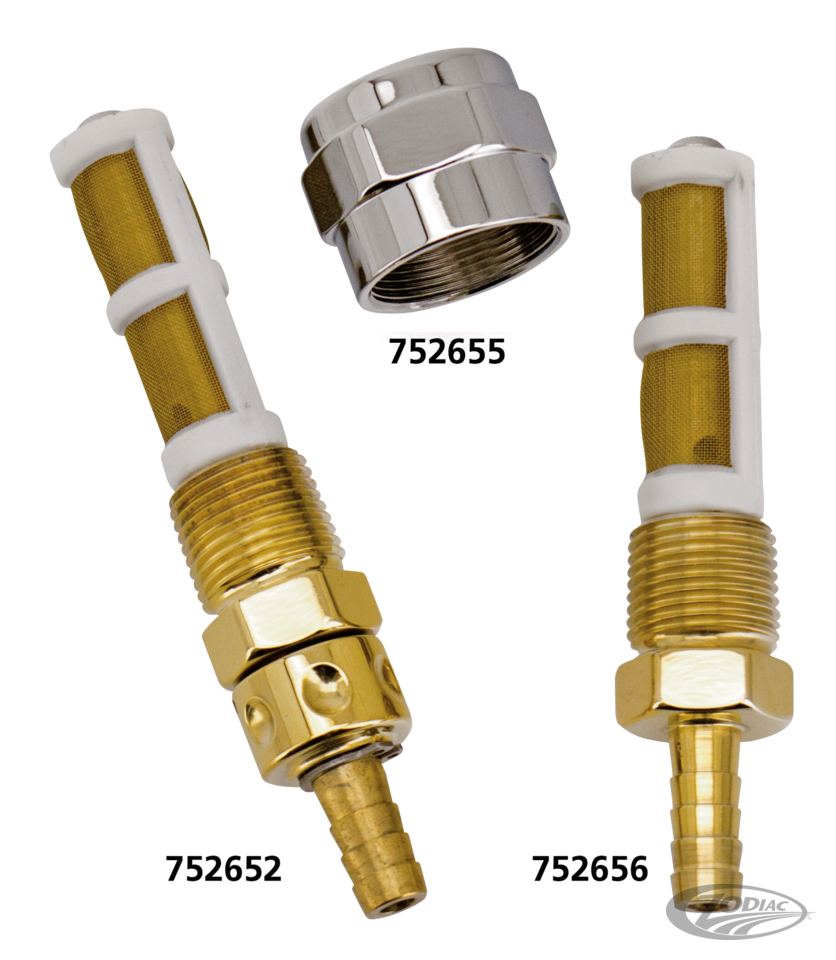 K-Tech 3/8"NPT polished brass petcock For Harley-Davidson