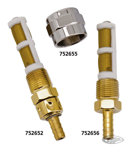 K-Tech 3/8"NPT polished brass petcock For Harley-Davidson