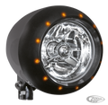 Blck Alien headled headlight w/turnsignl For Harley-Davidson