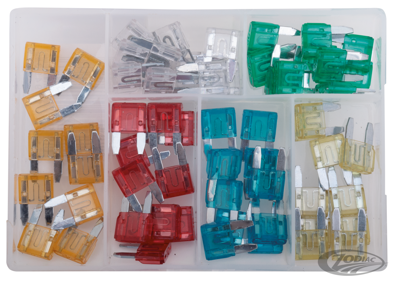 60Pc Mini 5A-30A fuse assortment box For Harley-Davidson